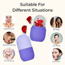 Beauty Ice Roller for Face & Eye Massage (Reusable, Purple / Without Box)