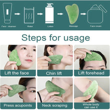 Jade Roller & Gua Sha Set – Natural Face Massager for Anti-Aging, Glowing Skin & Face Shaping (1 Pc)