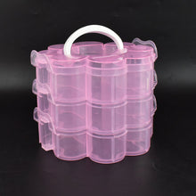 3-Layer Transparent Plastic Flower-Shaped Storage Box with 9 Grids